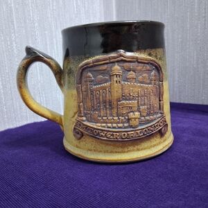 Vintage Stonebridge Pottery Tower Of London Mug England Handmade Coffee Tea Beer